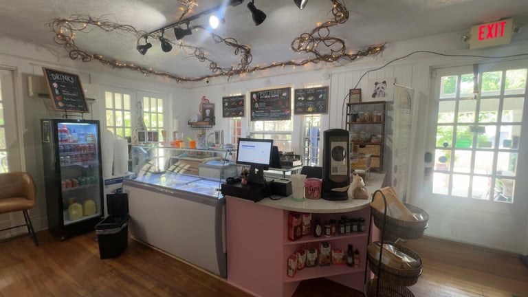 Inside Putter's Ice Cream Shoppe in Fletcher